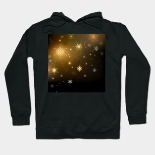 Background with Gold Snowflakes Hoodie